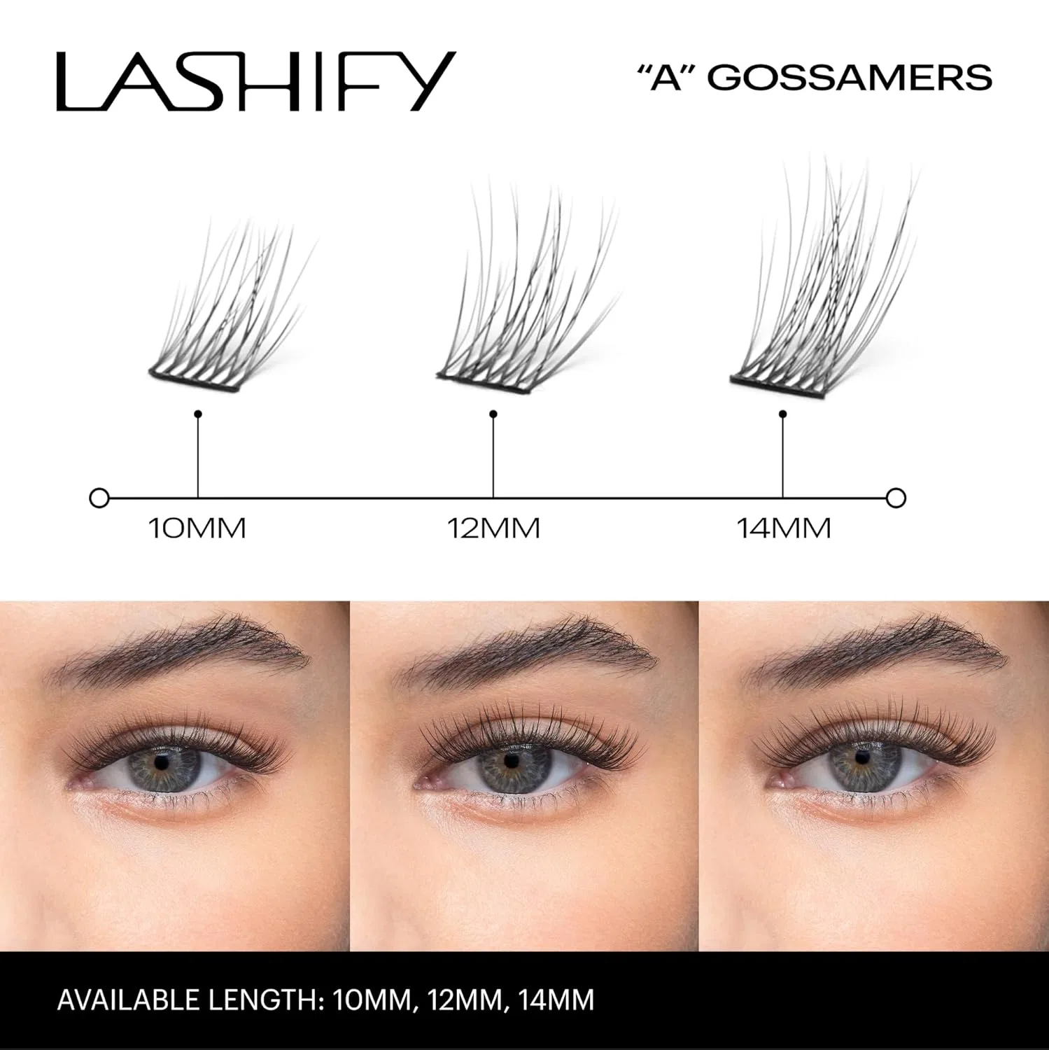 Рефилл ресниц Amplify Gossamer 10mm, Lashify, 1 шт, черный — фото 4