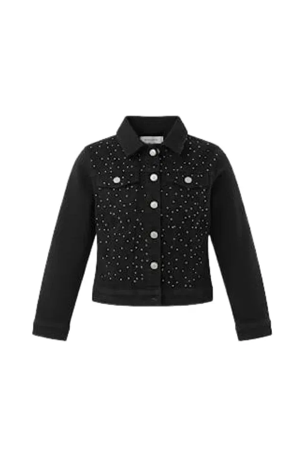 Джинсовая куртка девушки с эффектом потертости Moda Açelya