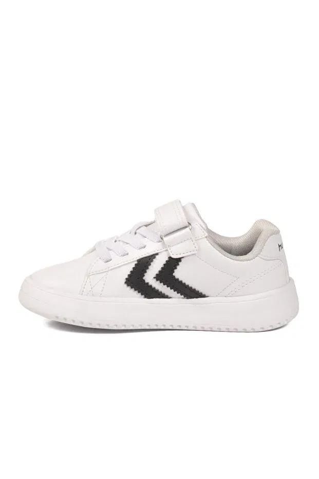 Детские спортивные кроссовки для девочек на шнуровке Malmo Jr Hummel, White-Black — фото 4