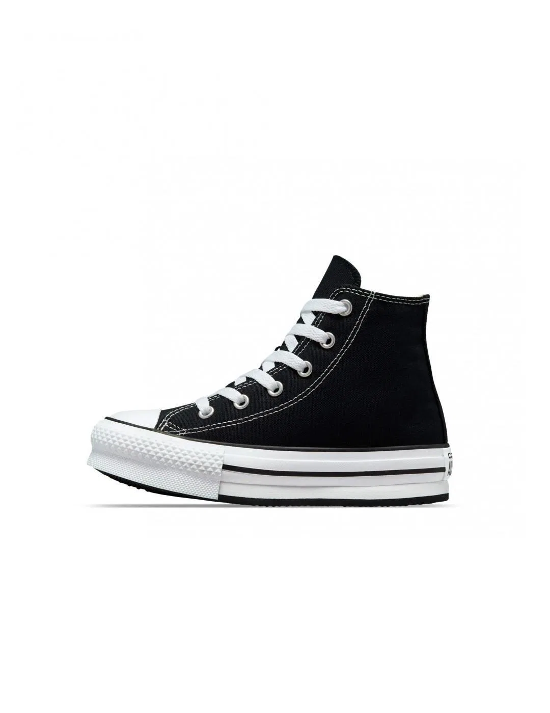 Детские кеды с платформой Converse Chuck Taylor Black, Schwarz — фото 2