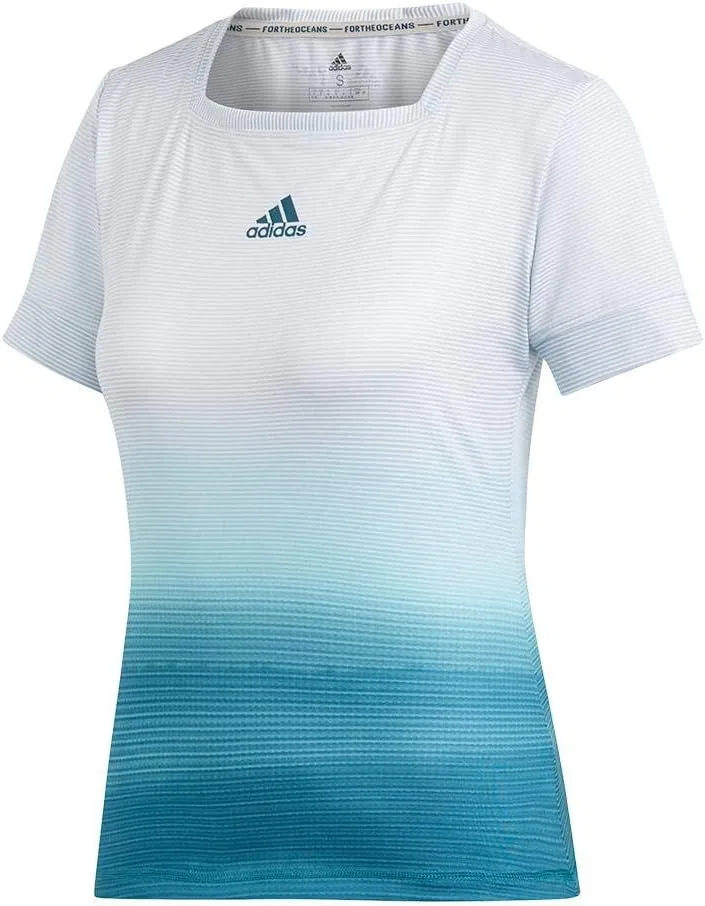 Футболка adidas Parley, White/Blue Spirit