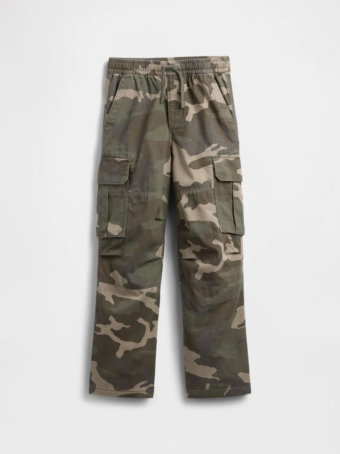 Брюки карго свободного кроя Gap Green Camo, зеленый камуфляж — фото 4