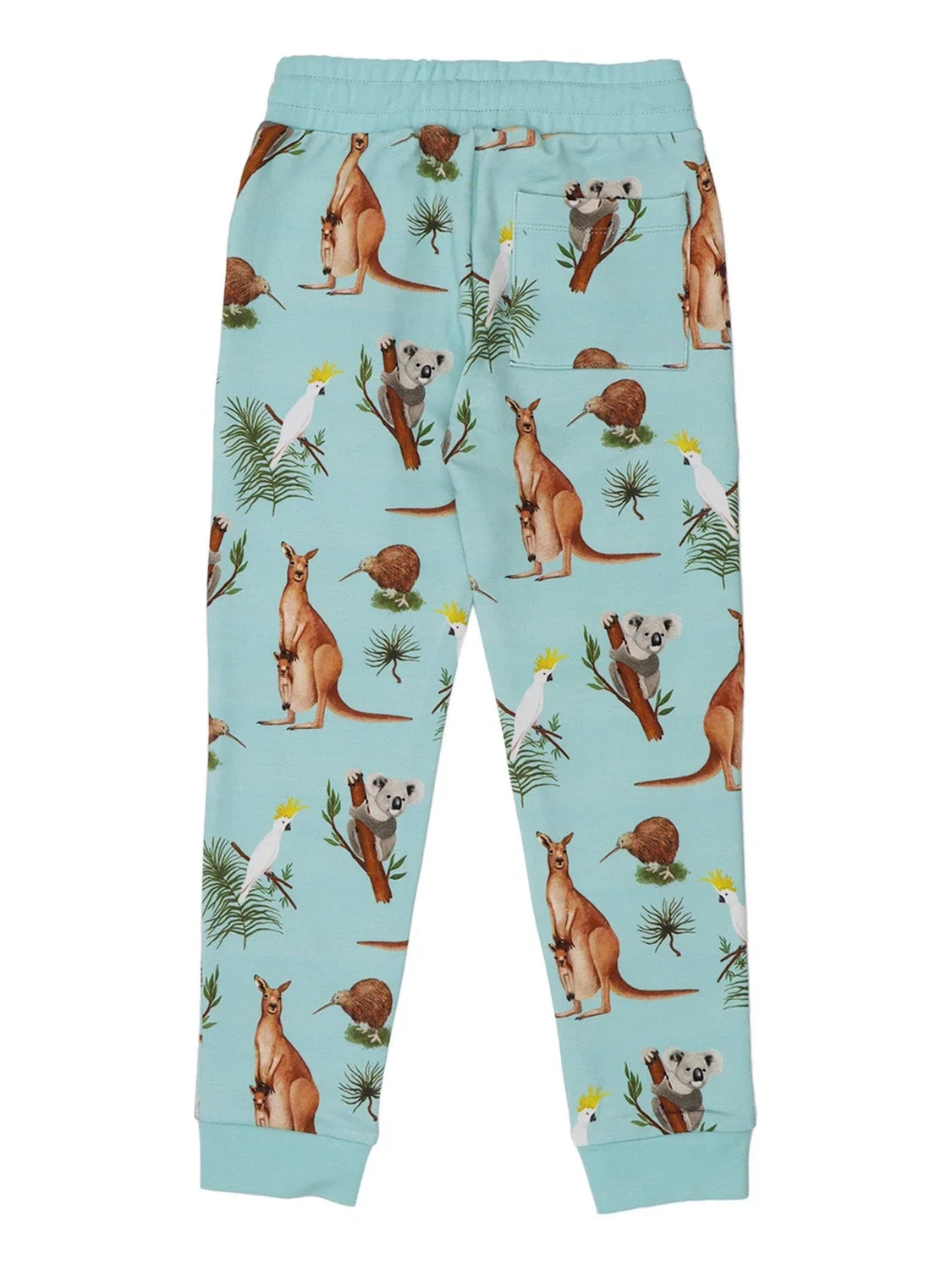 Брюки Walkiddy Regular Pants Australian Animals пастельно-голубого цвета — фото 3