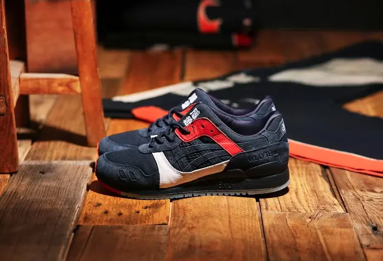 Кроссовки kickslab x gel lyte iii 'hikeshi hanten' japan edition Asics, синий — фото 3