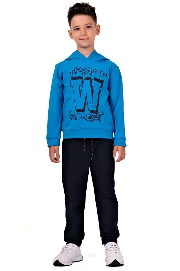 Детский спортивный костюм с принтом Urban w street 2thread Minikadam, Saks Blue — фото 2