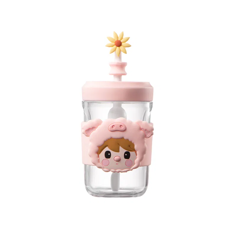 Кружка пластиковая 530 мл Flower Piggy POP MART, Белый