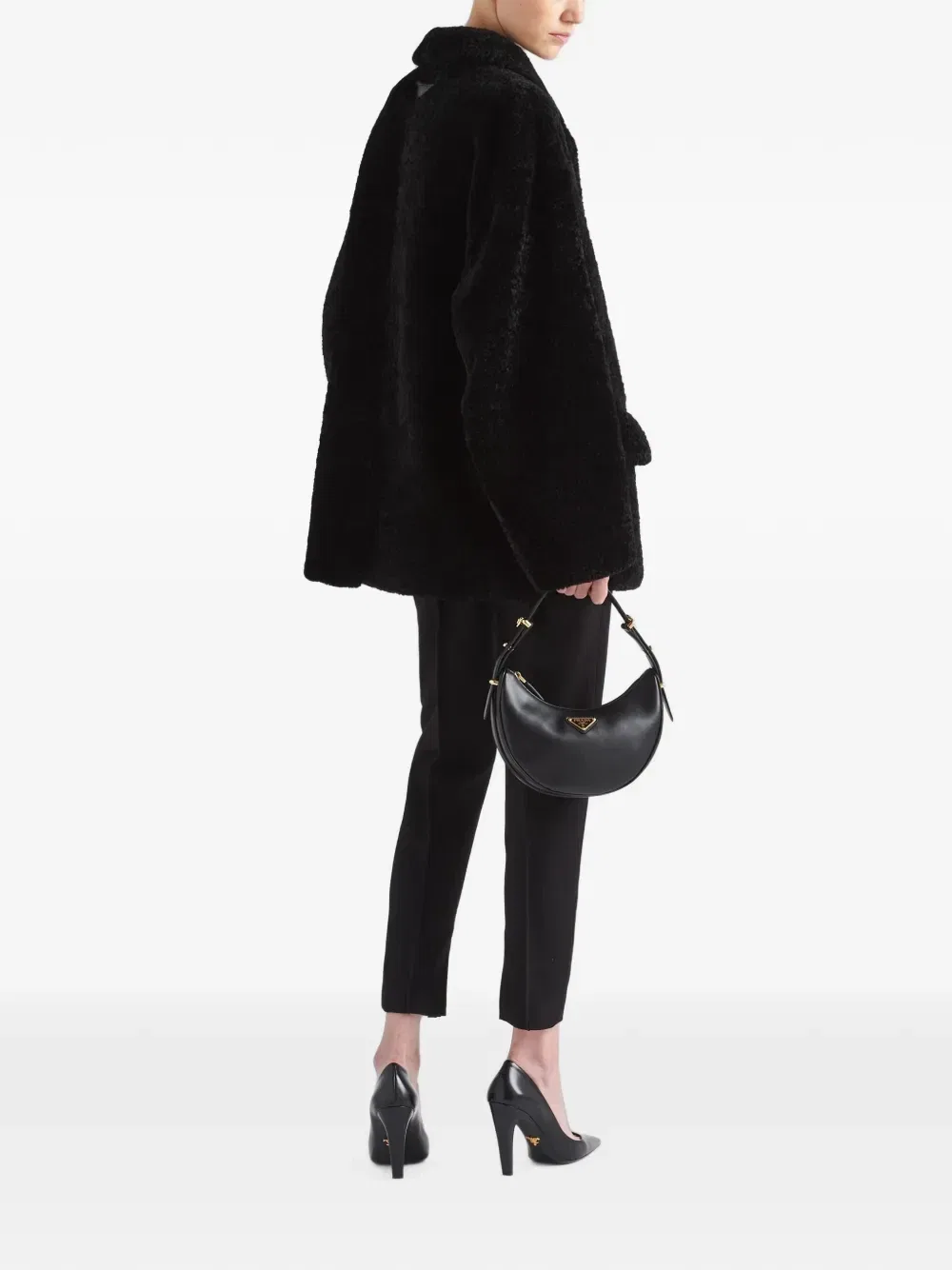 Куртка из овчины Prada, черный — фото 3