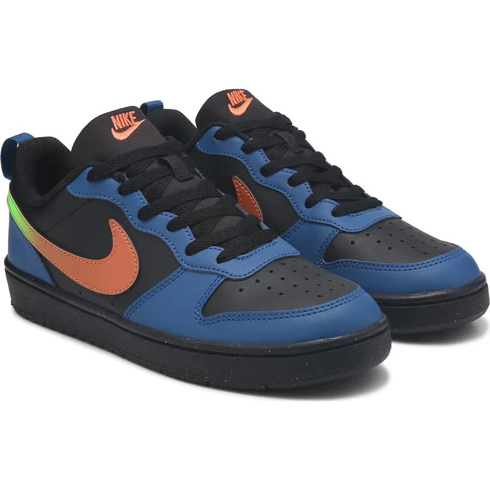 Детские низкие кроссовки Court Borough Recraft Nike, Blue/Orange/Yellow