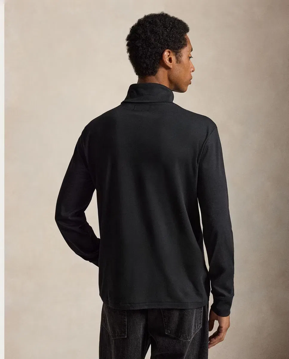 Мужская футболка из хлопка, Suave Negro Polo, Polo Ralph Lauren, черный — фото 2
