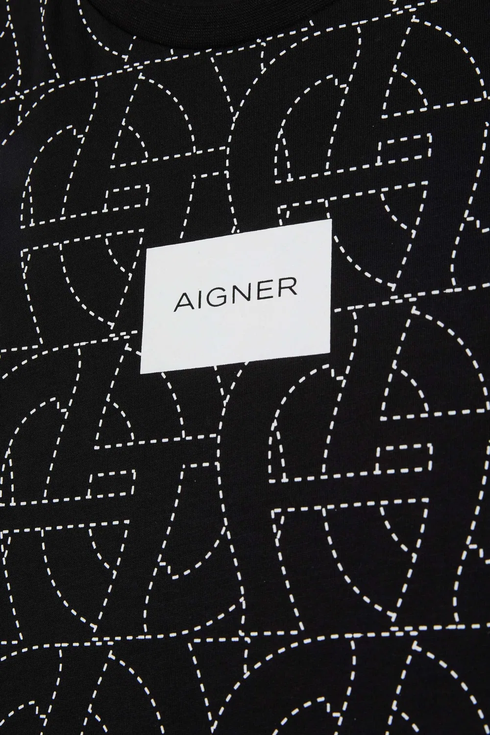 Футболка с принтом логотипа AIGNER, черный — фото 4