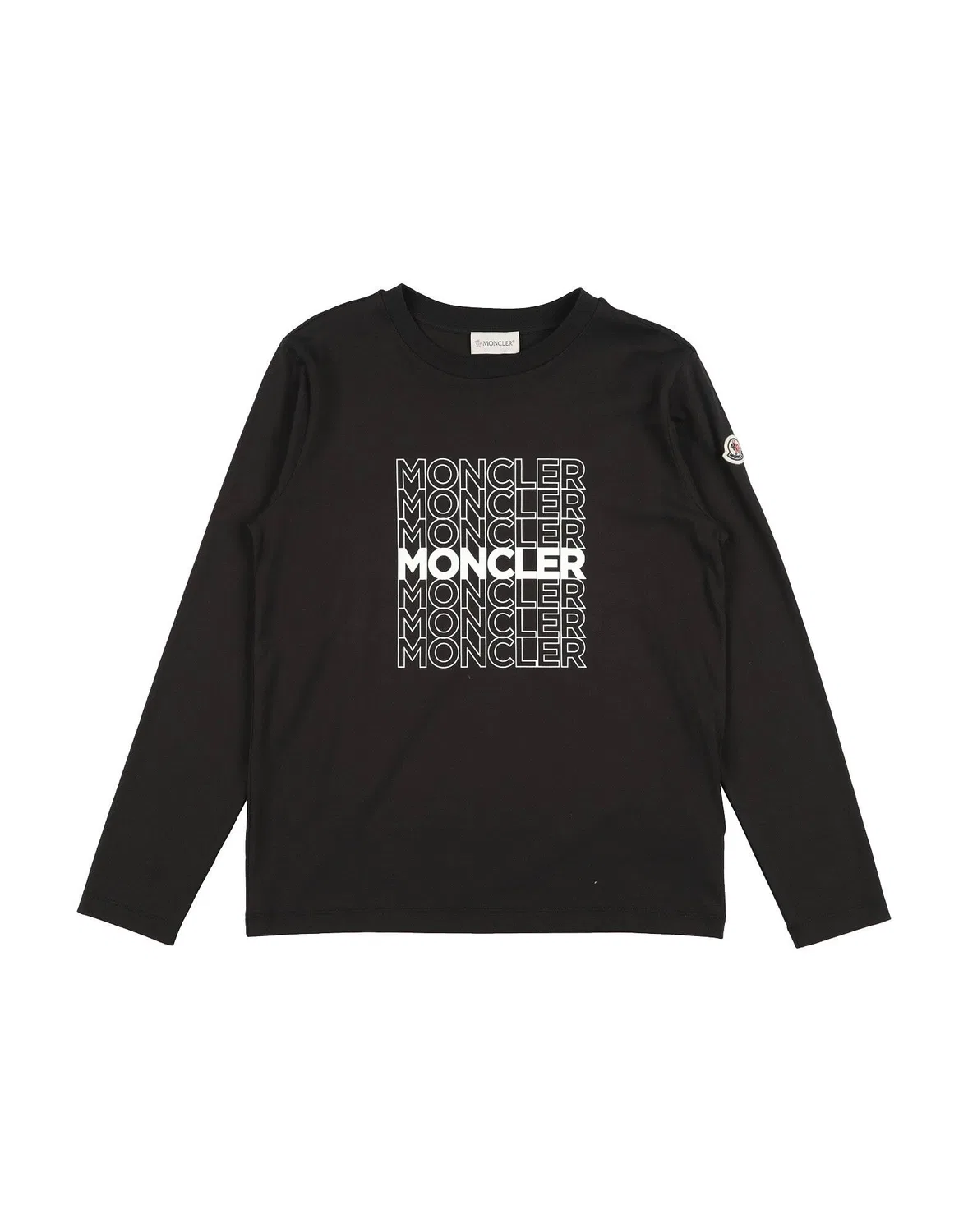 Детская футболка с длинным рукавом Moncler, черный