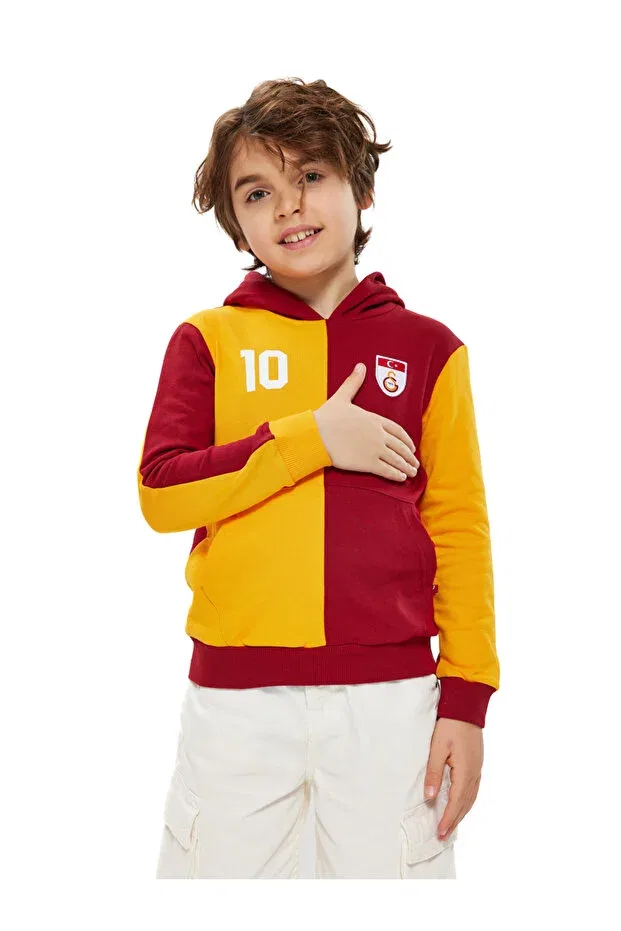 Детская толстовка с капюшоном для девочек Galatasaray Metin Oktay Kids Sweatshirt C88086 Gsstore, Цвет 1279 — фото 2