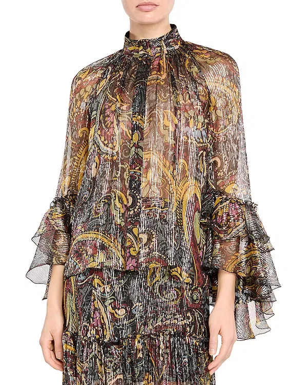 Женская блуза с принтом Etro, Printed Black