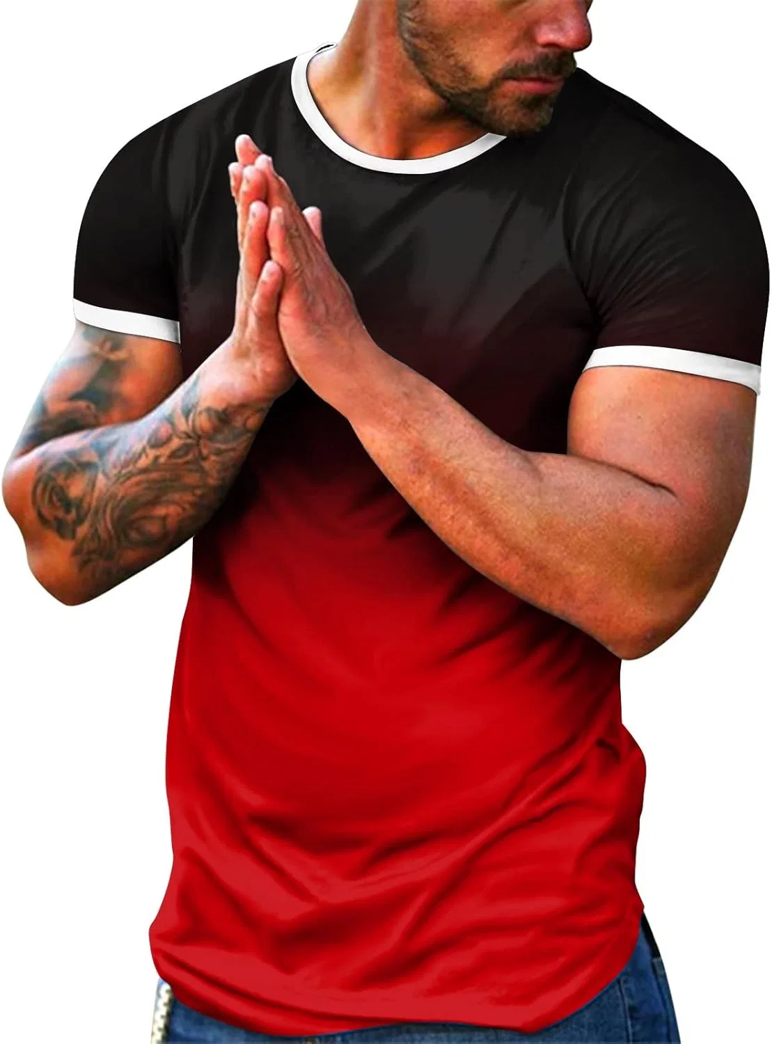 Мужская футболка с градиентом Gradient T Shirt, Red