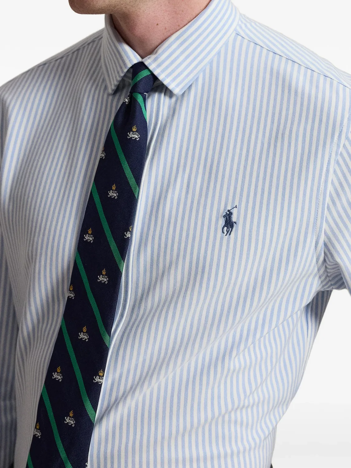 Рубашка-оксфорд в полоску Polo Ralph Lauren, белый — фото 2