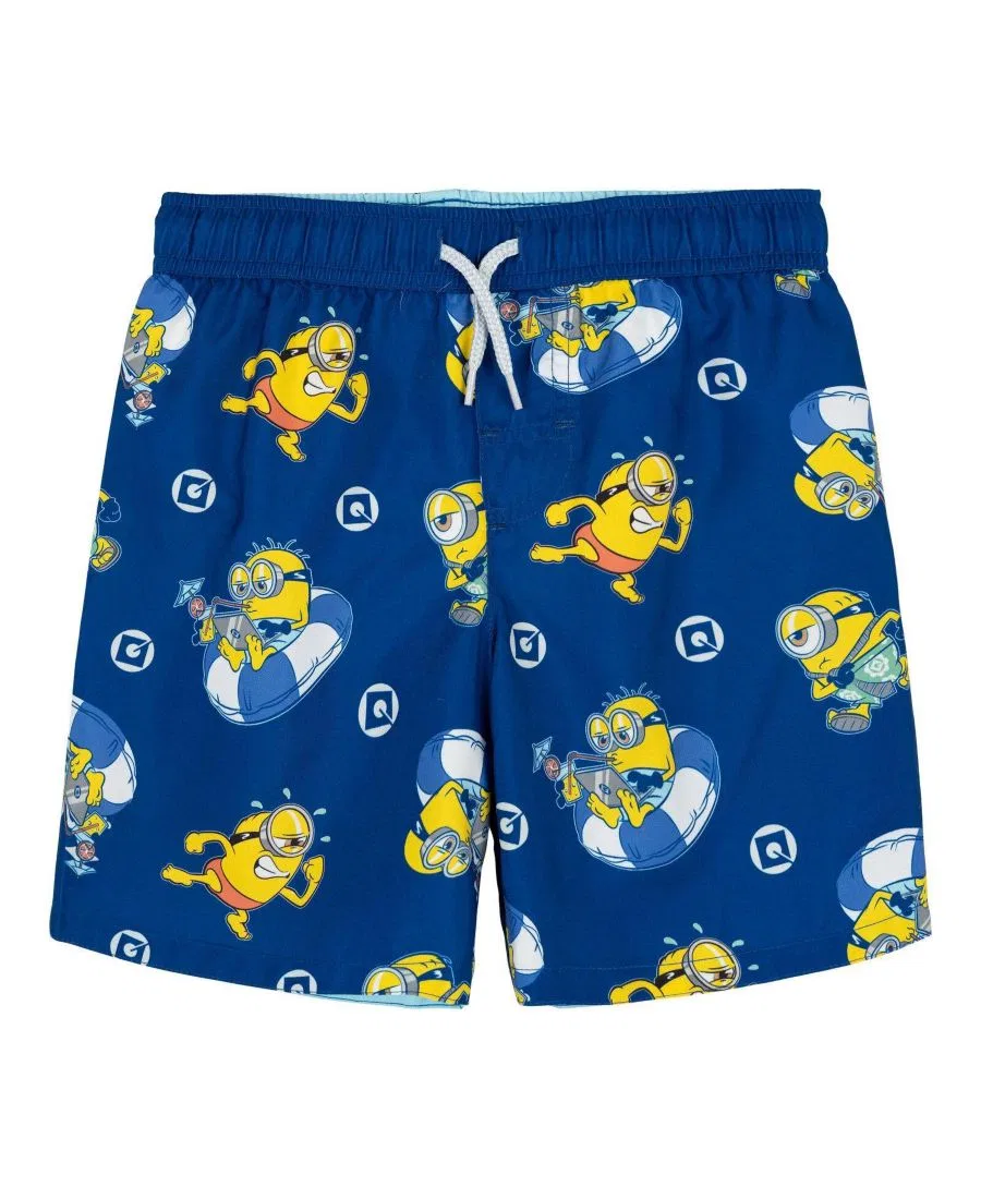 Комплект плавательной одежды для мальчиков с рашгардом и плавками Minions, Navy Light Blue — фото 3