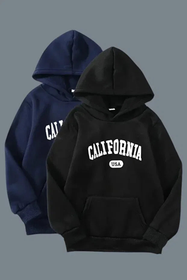 Детская толстовка с принтом Unisex Children's Sweatshirt Merry Store, Black Navy Blue