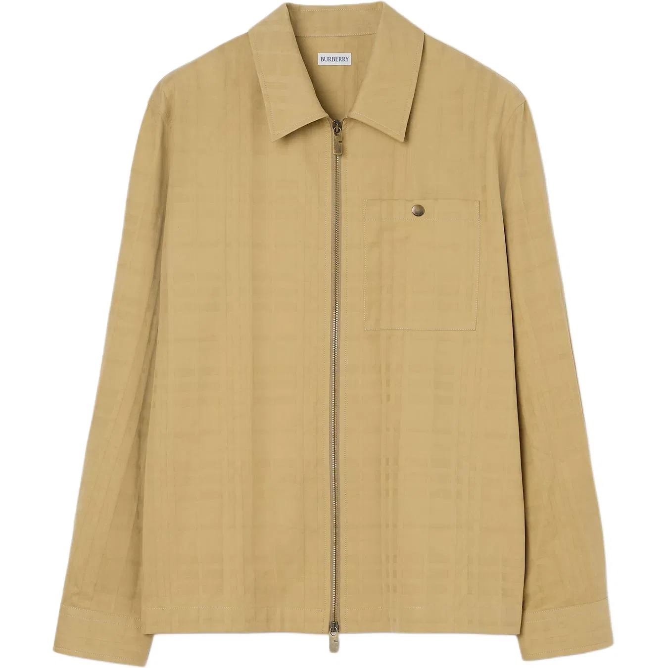 Мужская рубашка-куртка на молнии с клетчатым принтом Burberry, Beige