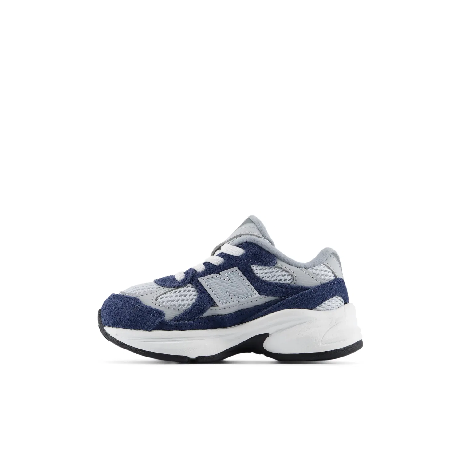 Детские кроссовки с эластичными шнурками 2010 Bungee New Balance, Nb Navy With Aluminum Grey — фото 3