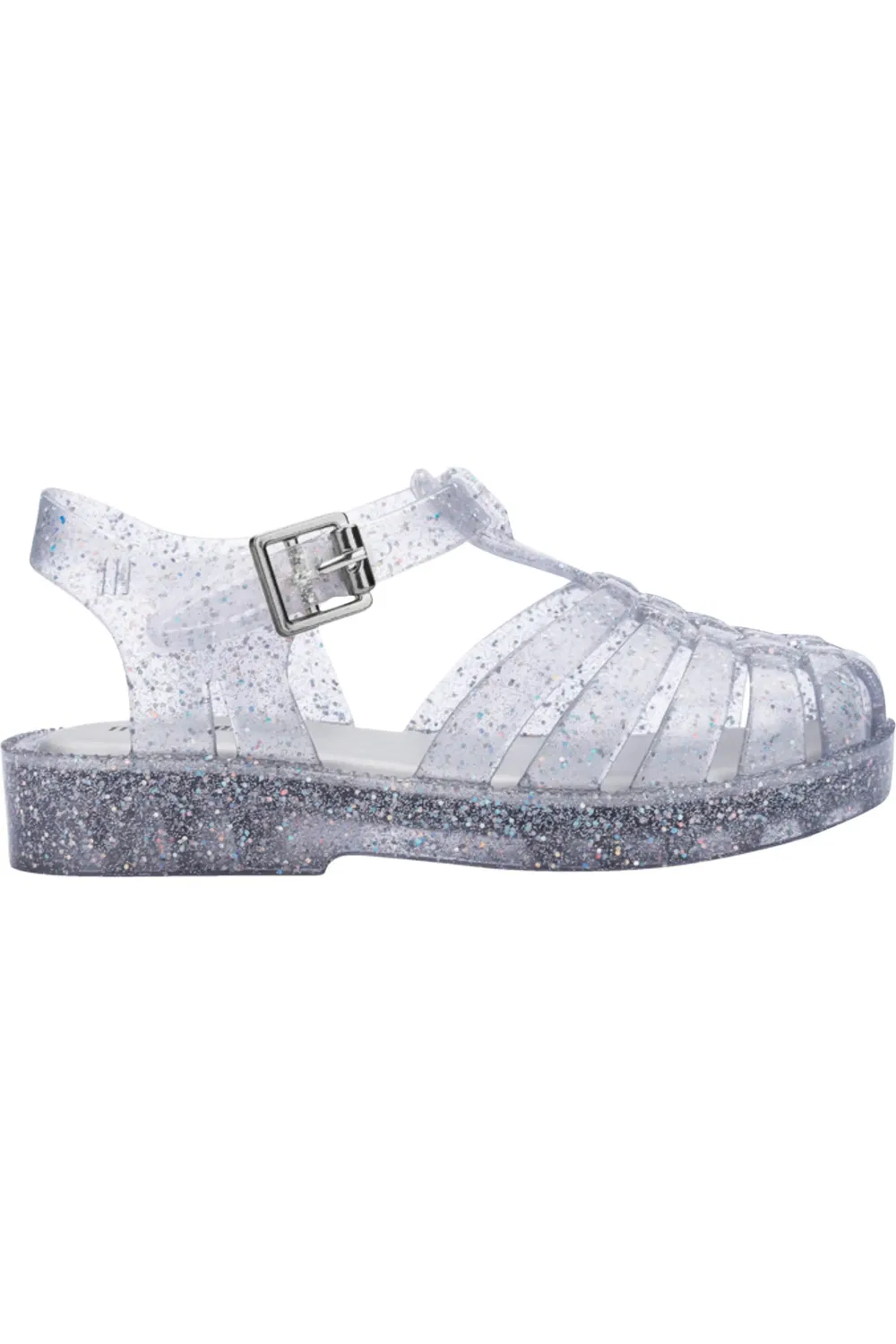 Сандалии детские рыболовные на ароматизированной подошве Mini Posses Mini Melissa, Pink Silver Glitter — фото 2