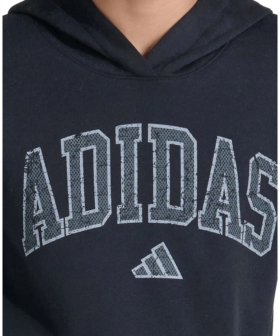 Худи adidas с капюшоном и длинным рукавом, с эффектным логотипом, Black — фото 3