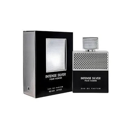 Парфюмерная вода интенсивная Fragrance World Eau De Parfum Intense Silver Pour Homme, 100 мл