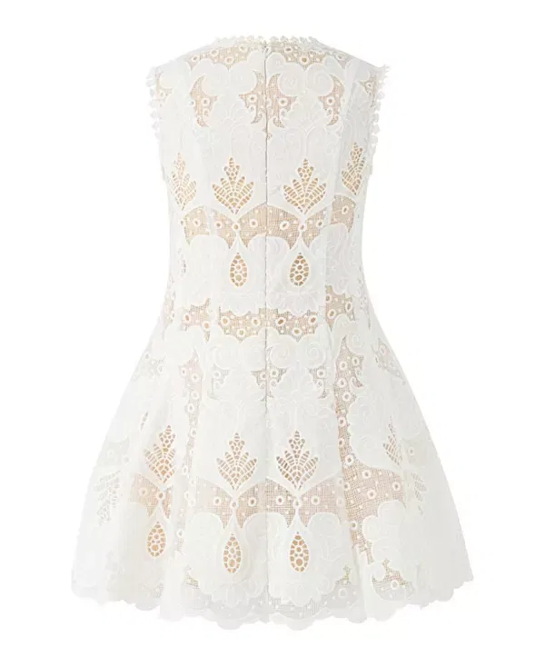 Детское платье для девочек кружевное Celia Lace Mini Dress Marlo Kids, Ivory — фото 2