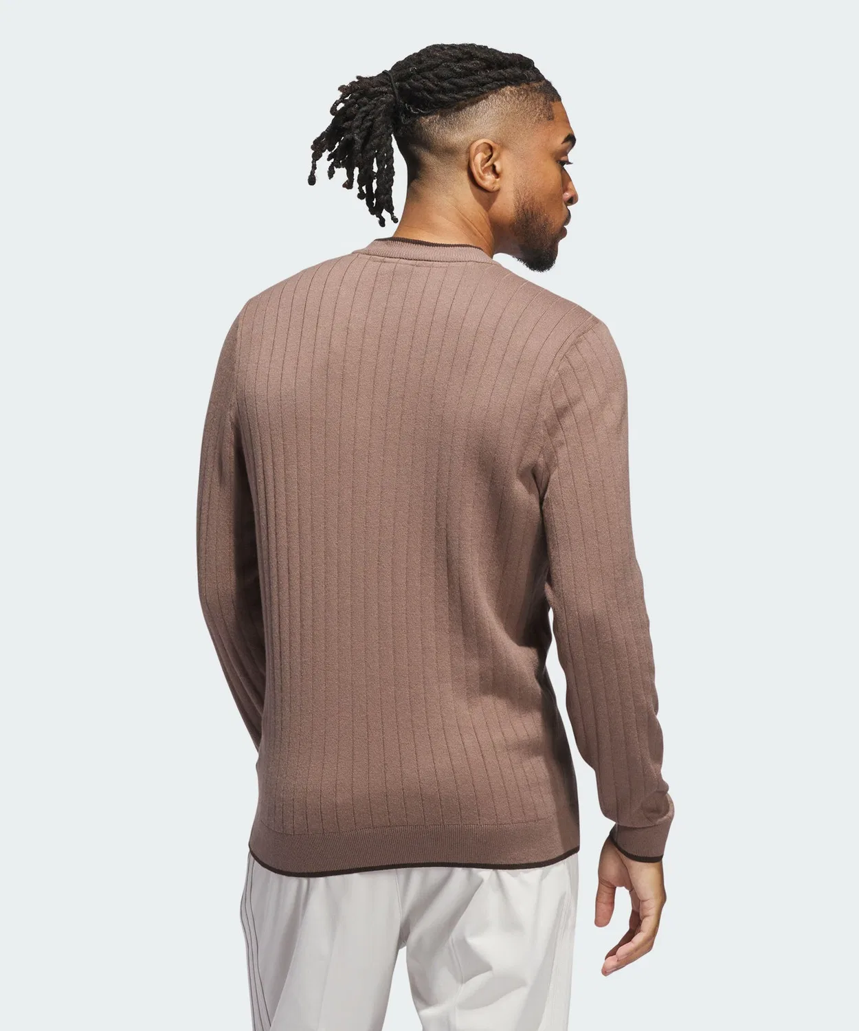 Мужской свитер с V-образным вырезом из кашемира Adidas Golf, Brown — фото 2