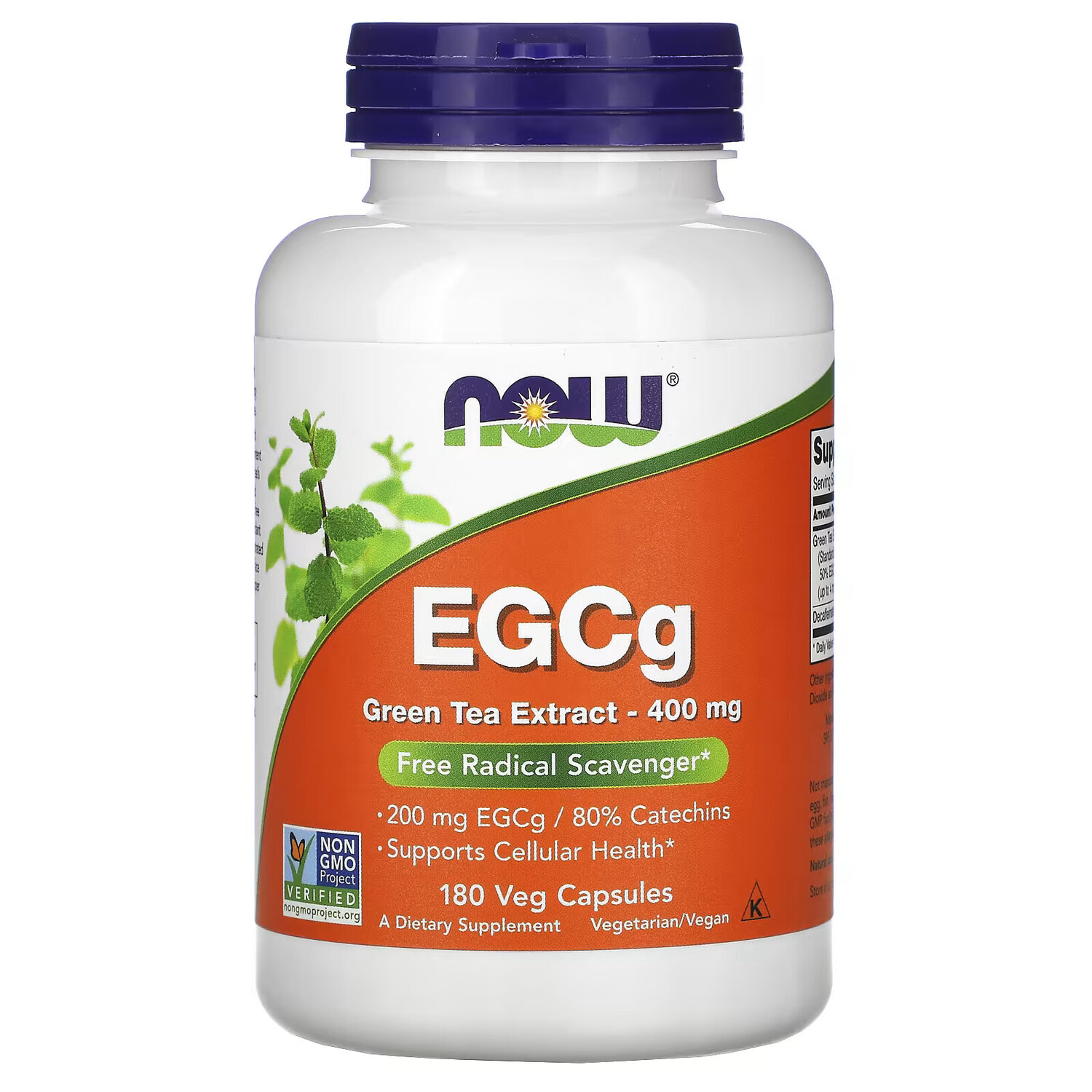 

NOW Foods, EGCg, экстракт зеленого чая, 400 мг, 180 растительных капсул