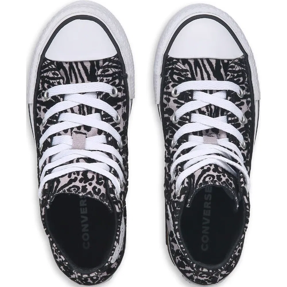 Детские высокие кеды Chuck Taylor All Star Lift Converse, Snow Leopard — фото 4