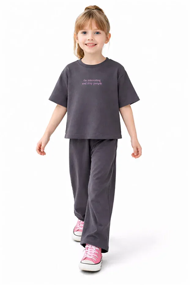 Детский комплект для девочек с длинным рукавом My Baby'S World, Black-Antrasite
