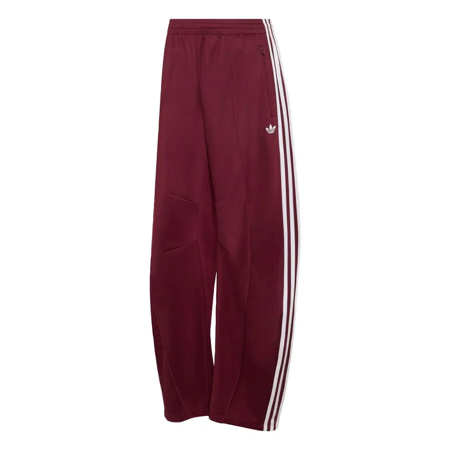 Брюки-бочонки ADIDAS ORIGINALS 'Firebird' темно-красного цвета