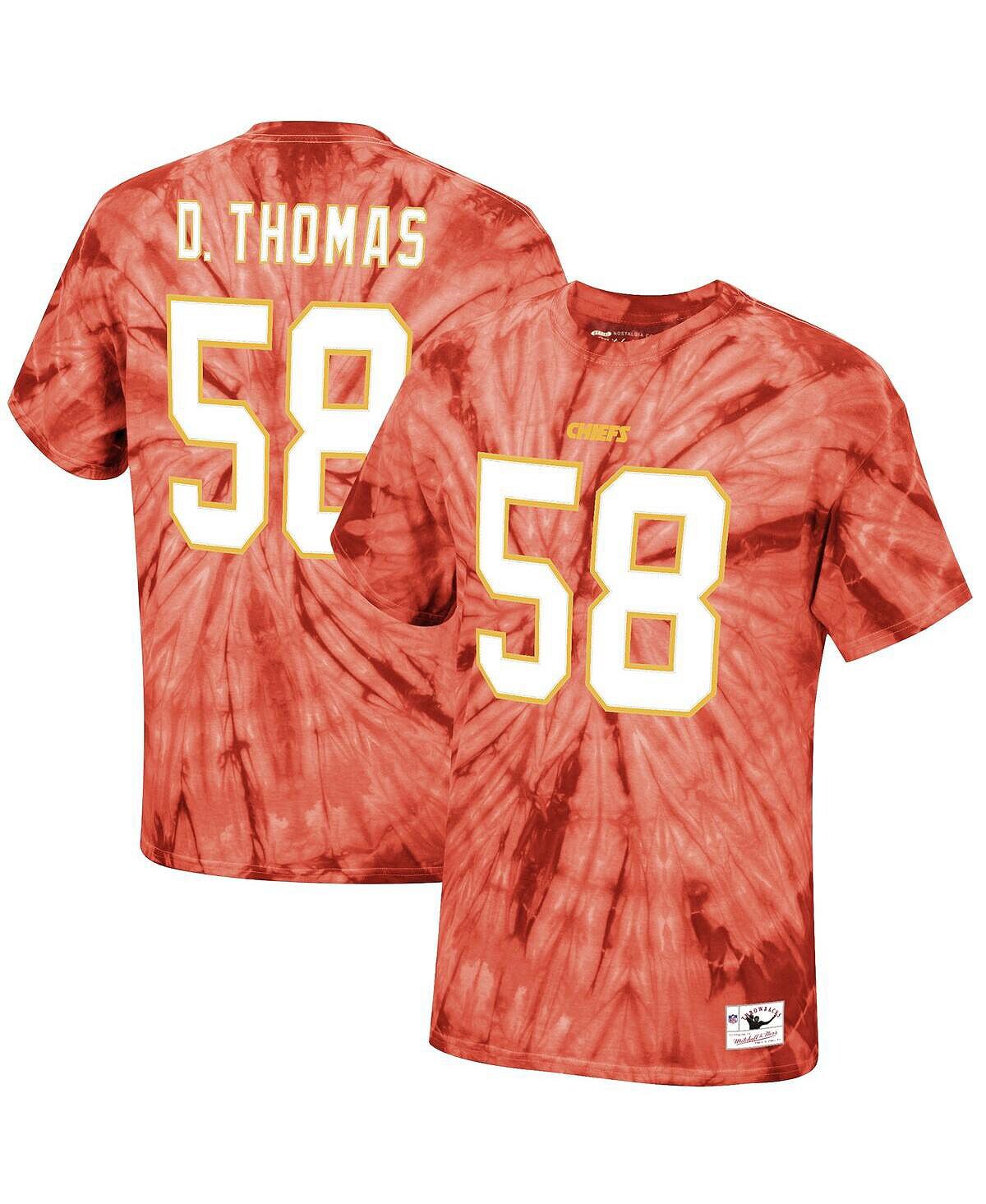 

Мужская футболка derrick thomas red kansas city chiefs tie-dye с именем и номером игрока на пенсии Mitchell & Ness, красный