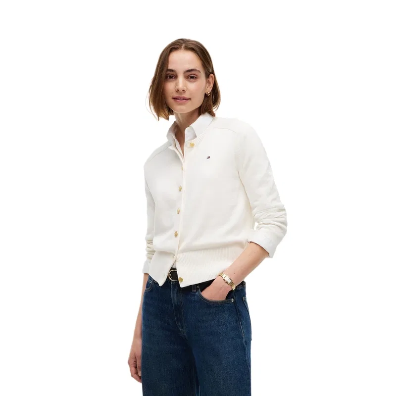 Женский джемпер с круглым вырезом Tommy Hilfiger, Ecru Z00