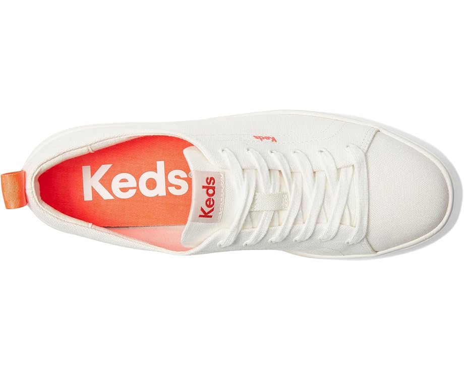 Кроссовки Keds Skyler Lace-Up, цвет Snow White/Coral Outsole — фото 2