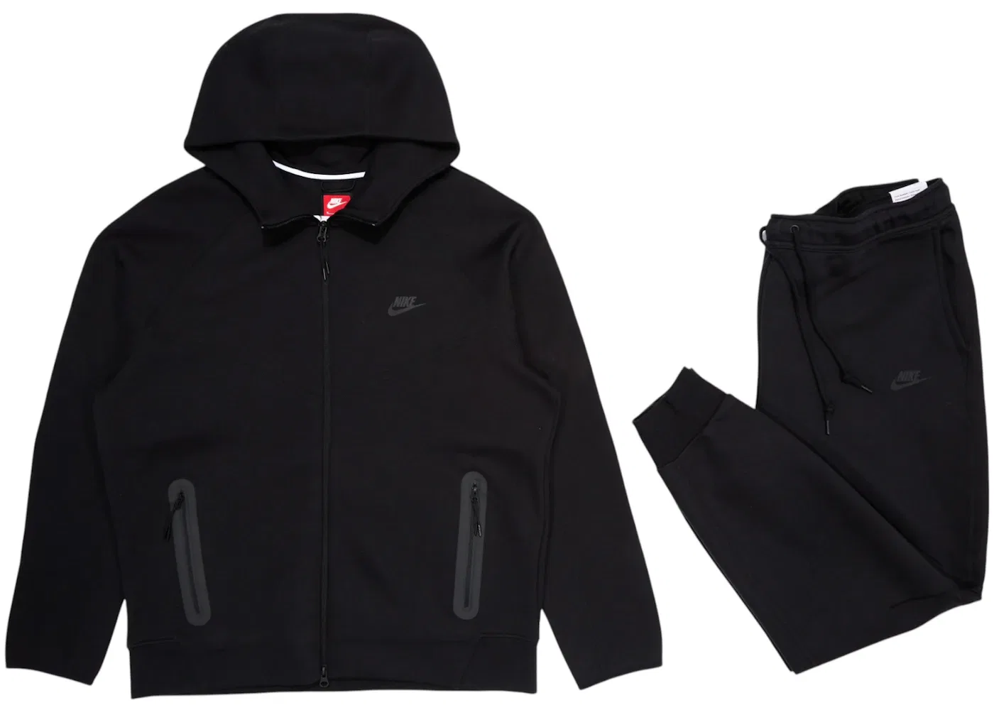Мужской комплект из худи и джоггеров Tech Fleece с полной застежкой-молнией Nike, Black/Black
