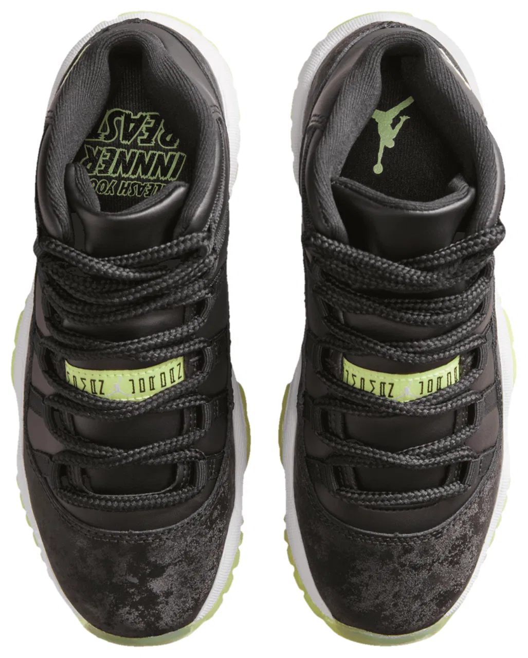 Кроссовки для мальчиков Retro 11 SS Jordan, цвет Black/Dark Raisin/Volt — фото 4