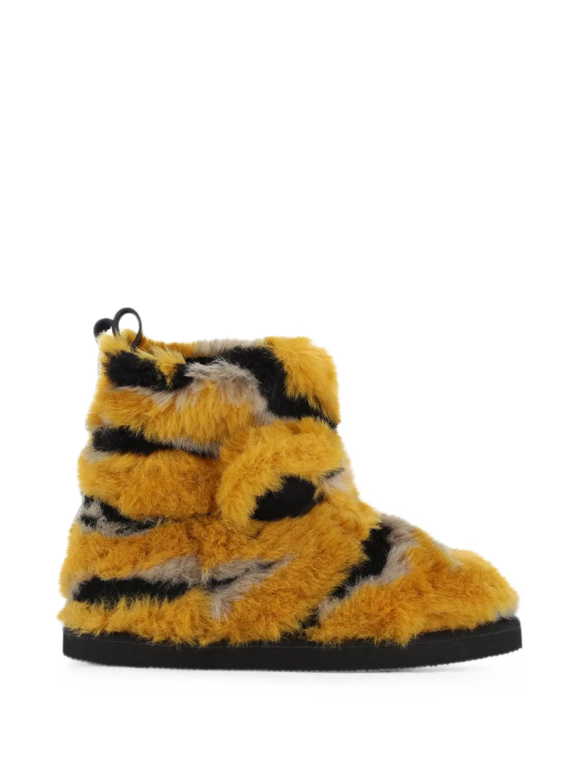 Сапоги из искусственного меха с тигровым принтом Kenzo Kids, желтый — фото 2