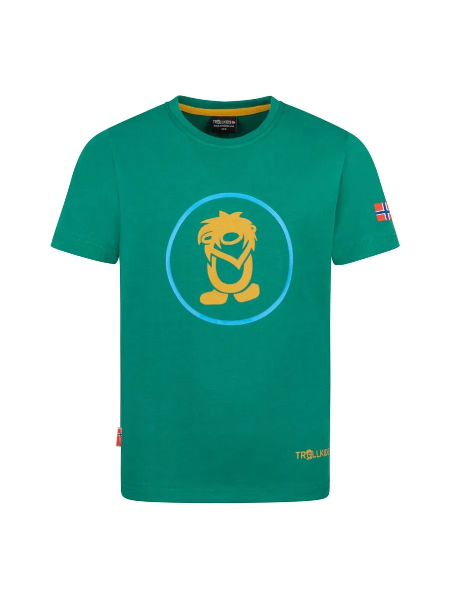 Футболка TROLLKIDS Performance Shirt цвета тростника