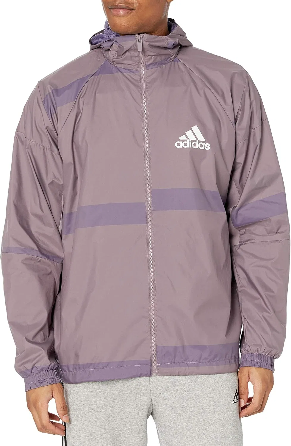 Мужская ветровка с полной застежкой-молнией W.N.D., adidas, Legacy Purple