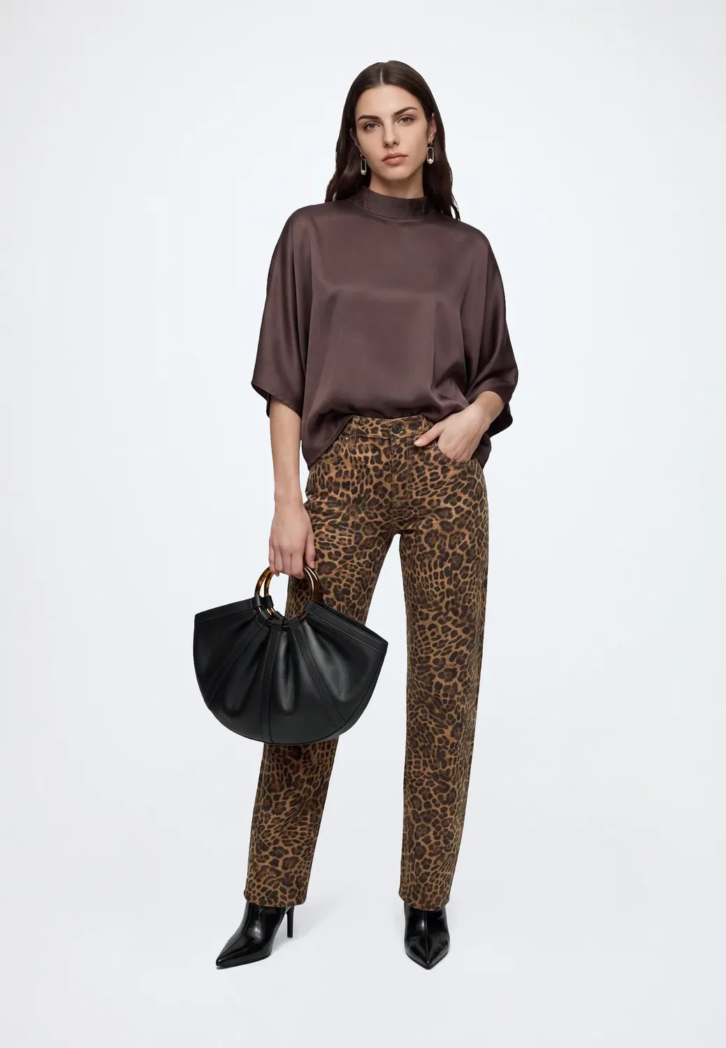 Прямые джинсы - свободные джинсы Gap, Leopard Print — фото 2