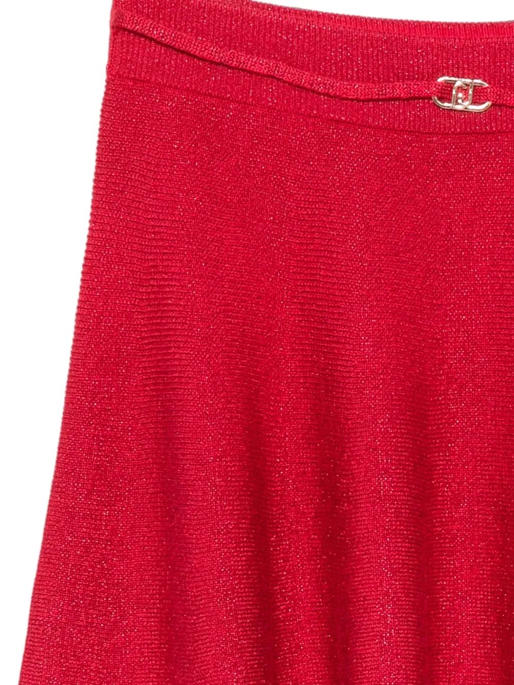 Вязаная юбка с логотипом Liu Jo Kids, красный — фото 3