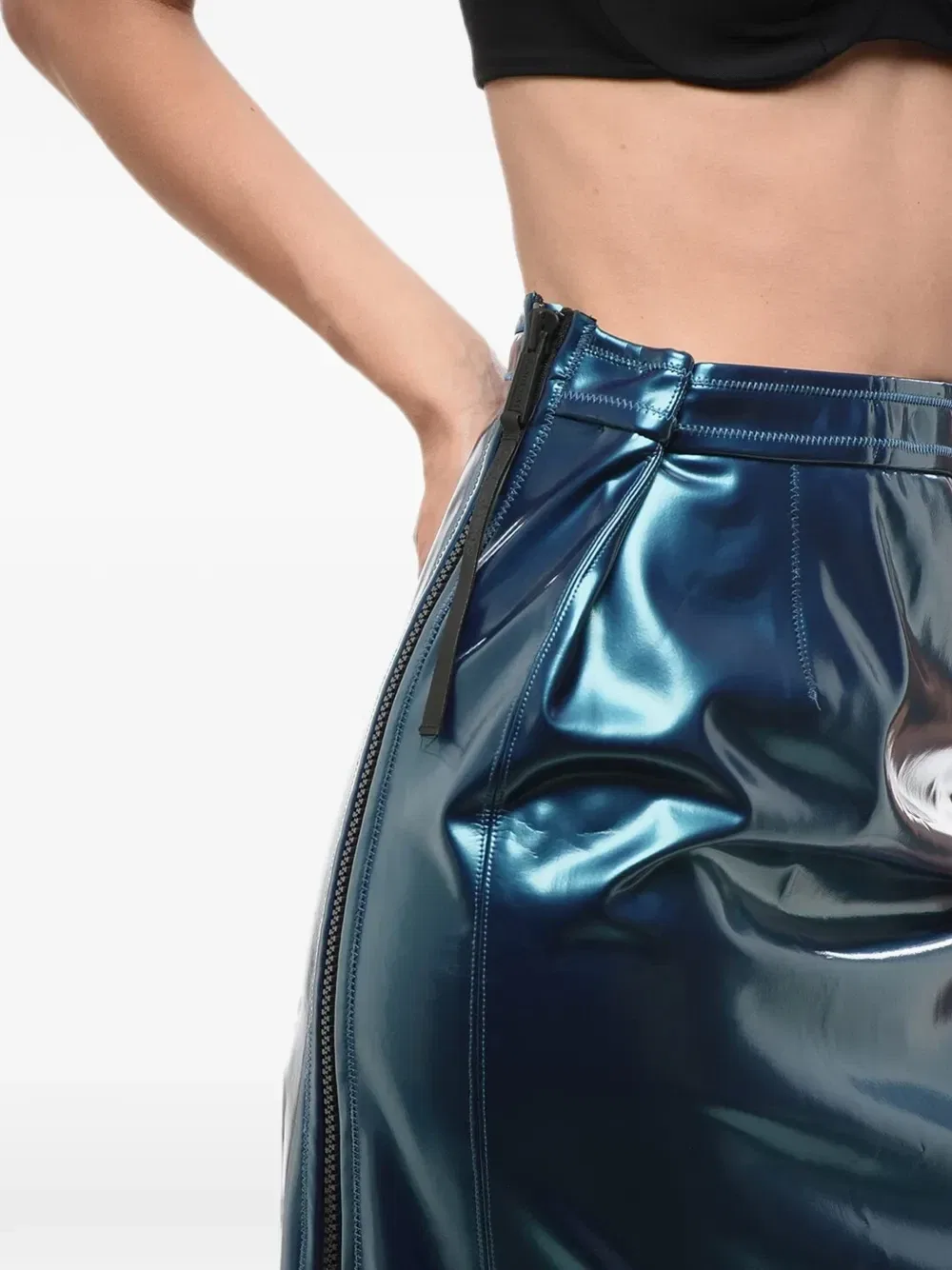 Мини-юбка с высокой талией Dsquared2, синий — фото 4