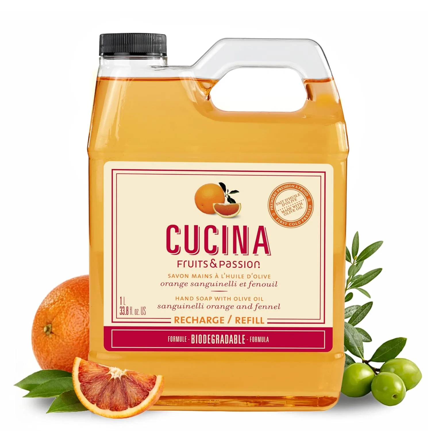 Гель для мытья рук Cucina Purifying Hand Wash, Sanguinelli Orange and Fennel, 999.58 мл