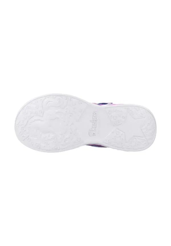 Кроссовки на шнуровке Unicorn dreams Skechers темно-синий Sparkle Mesh/Multi Trim — фото 3