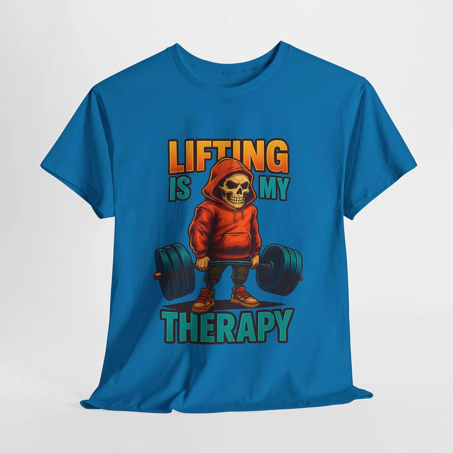 Футболка с принтом Lifting Is My Therapy, Sapphire — фото 3