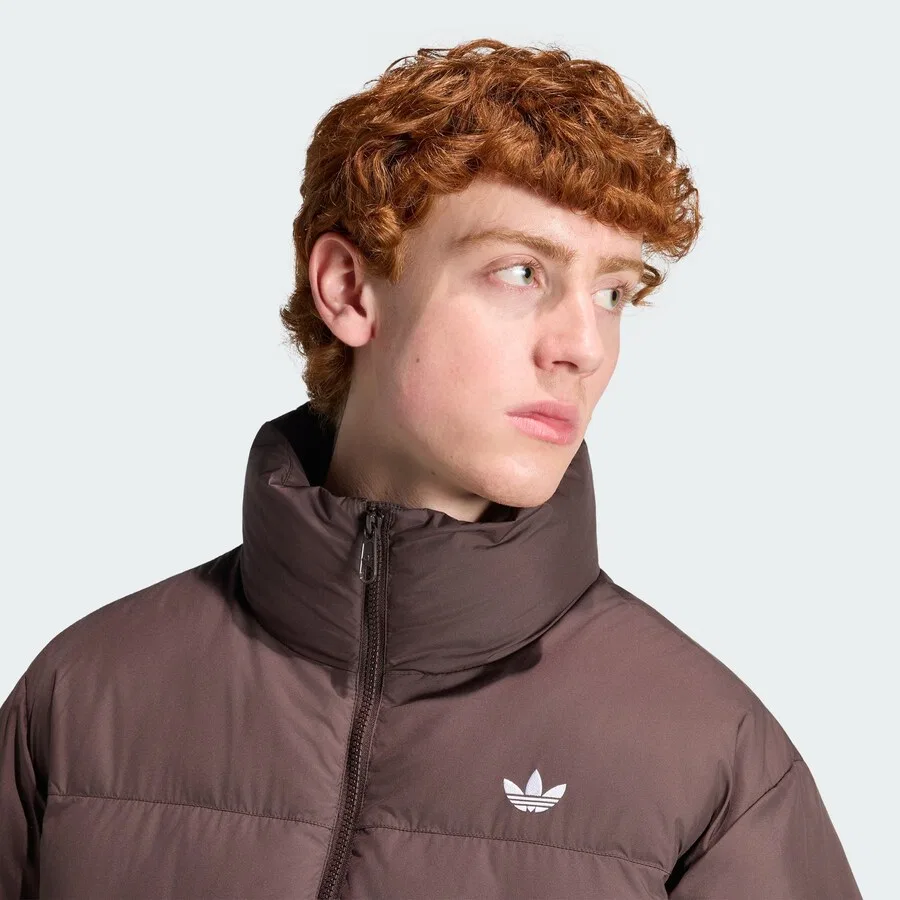Зимняя куртка ADIDAS ORIGINALS коричневого цвета — фото 3