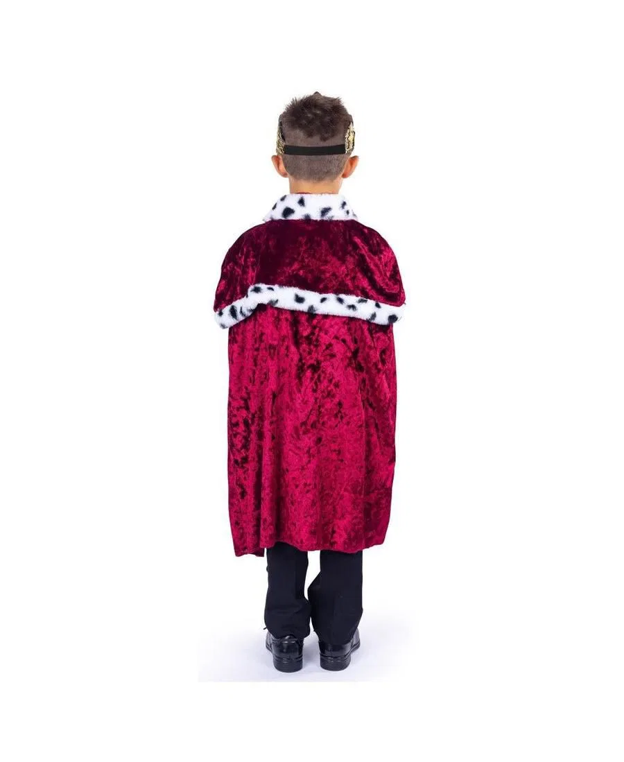 Костюм короля с накидкой и короной Regal King Costume Set Dress Up America, Red — фото 2