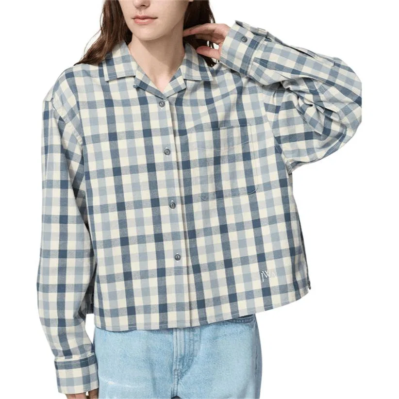 Женская рубашка с лацканами 64 Lake Blue UNIQLO, Lake Blue