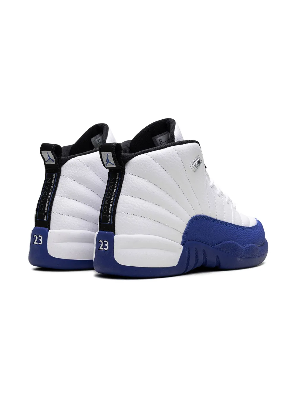 Кроссовки Air Jordan 12 Wizards - White/Black/Game Royal Jordan Kids, белый — фото 3